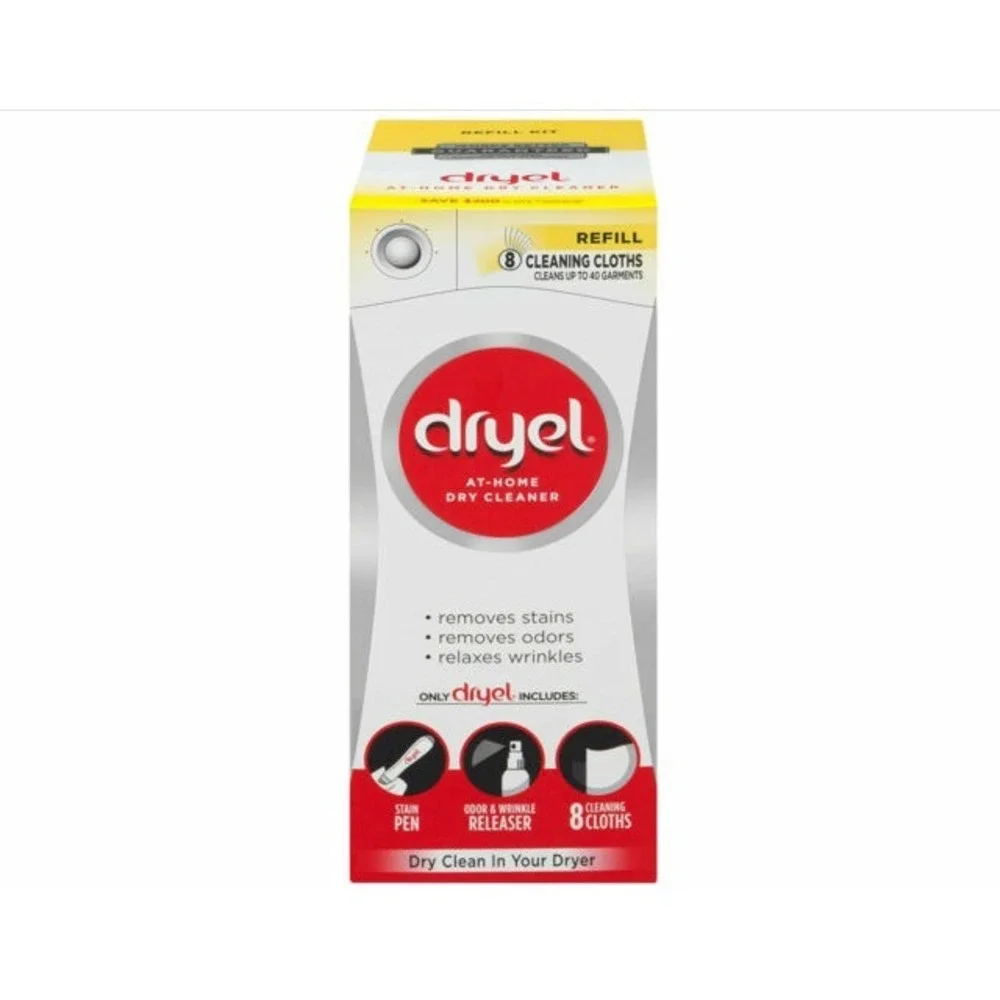 DRYEL At Home Dry Cleaner Refill Kit 8 Loads CRB-01126 Power Of Steam NEW SEALED